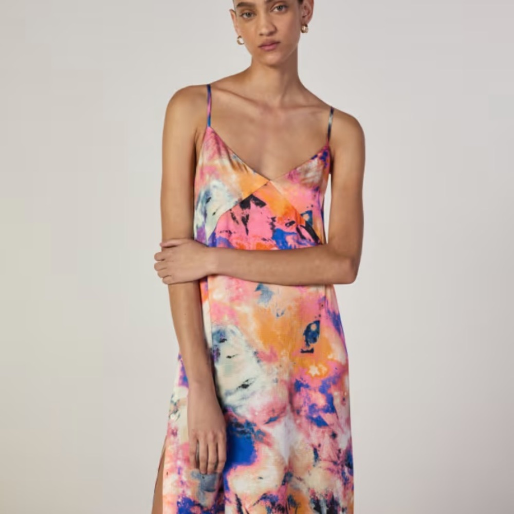 ISO The Everlane x Marques Almeida Satin Tie-Dye Dress